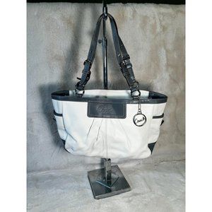 Coach Leather Shoulder Bag w/ Purple Lining